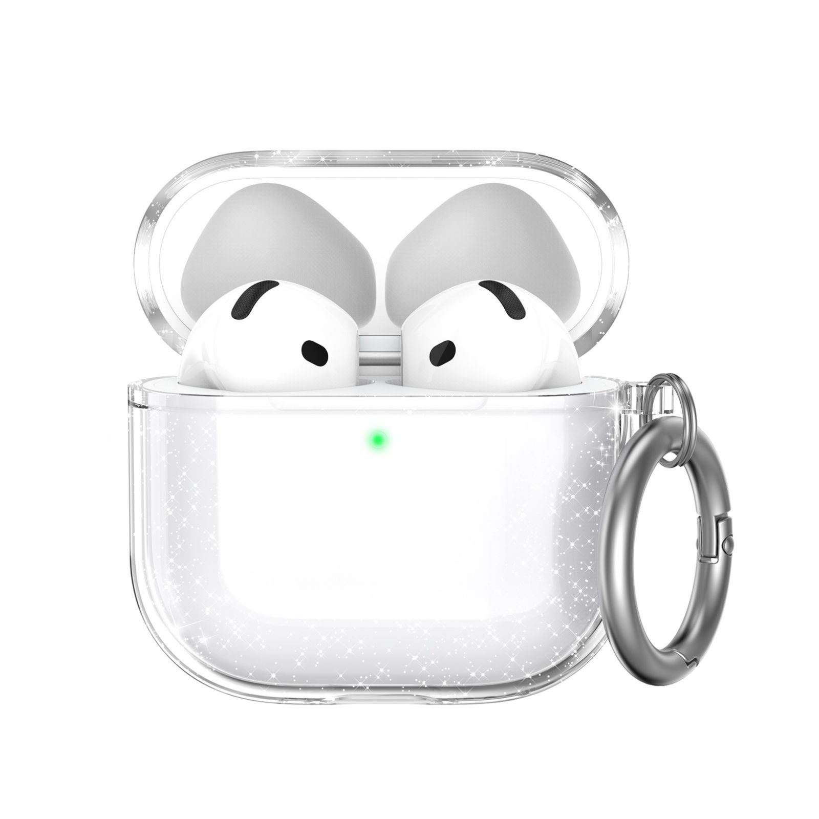 AhaStyle Transparent TPU Case для Airpods 4 Glitter