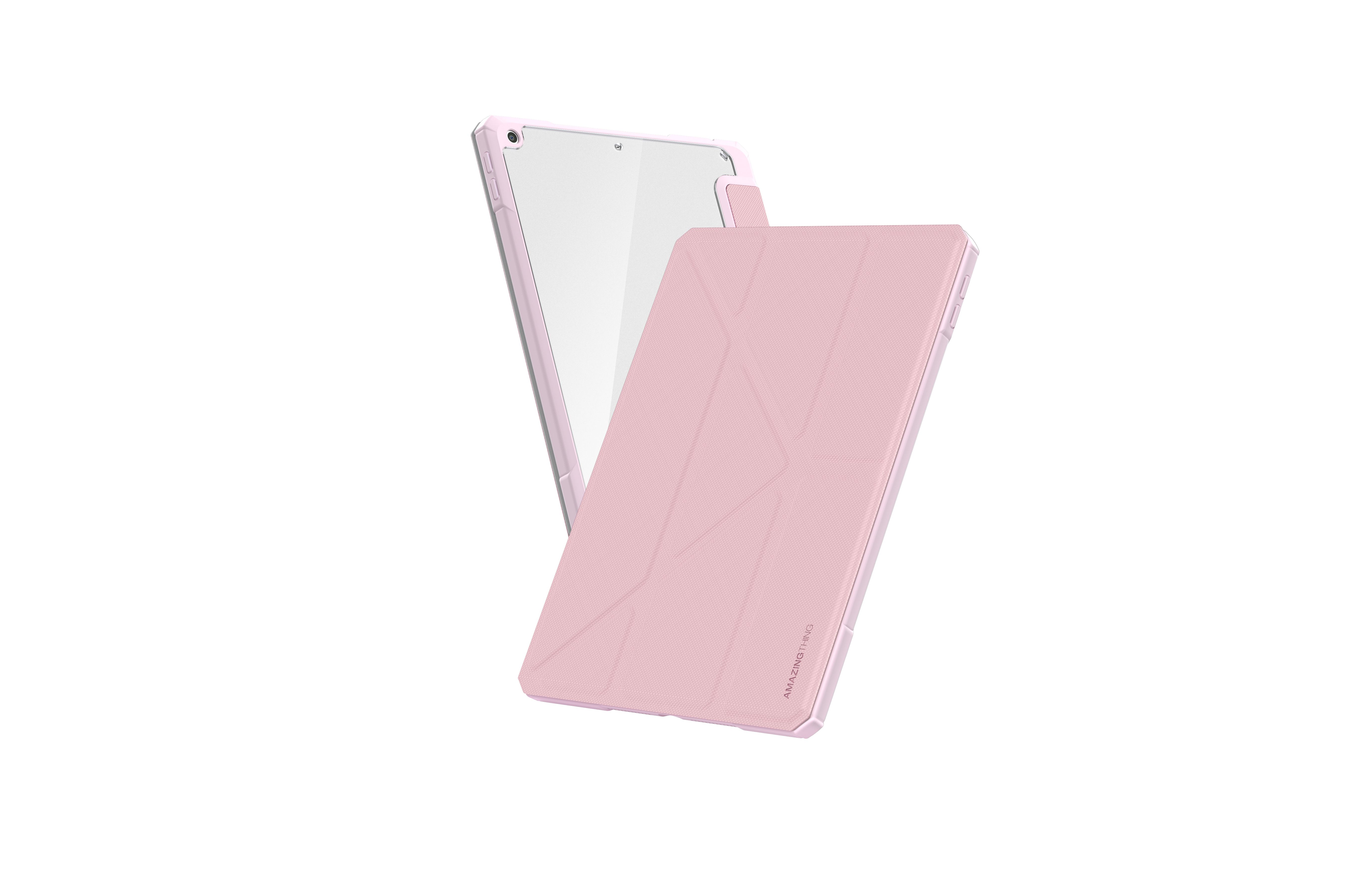 AmazingThing Titan Pro Folio Case For iPad 10.2'' Grey Pink