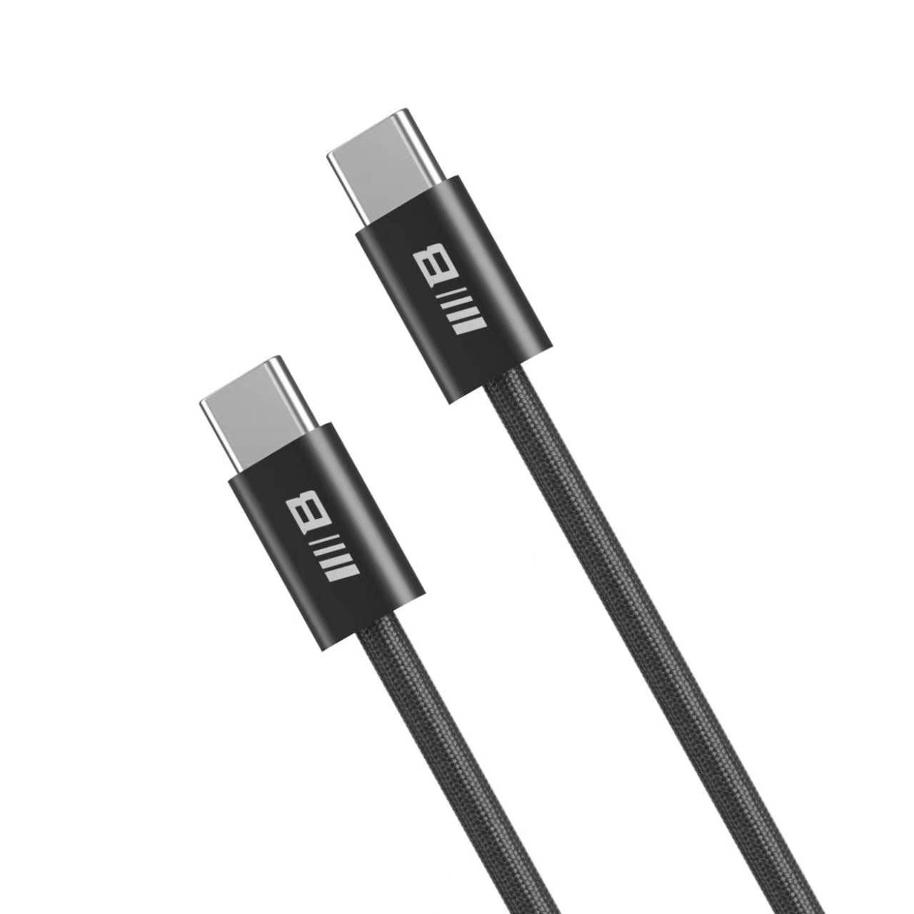 Blueo Braided PD Fast Charging USB-C to USB-C Cable (1m) Black