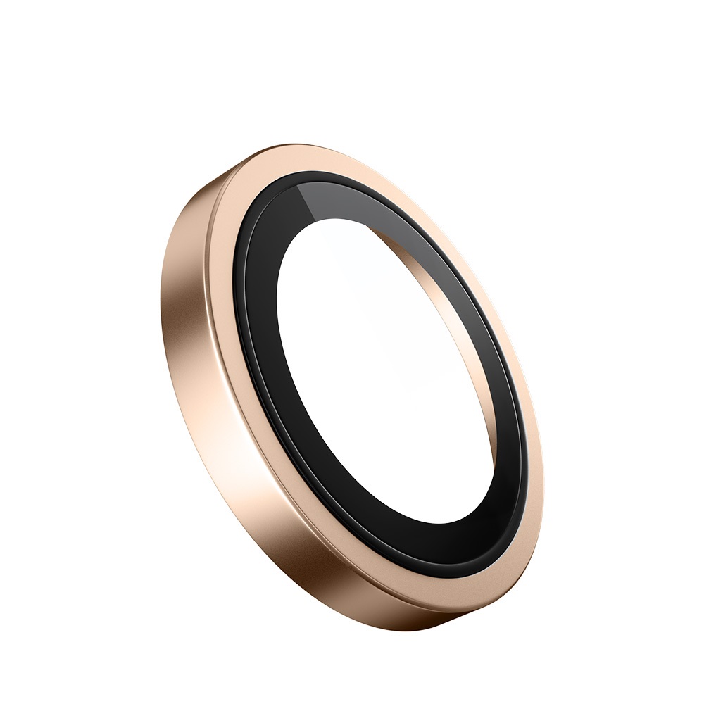 Blueo Original Metal Frame Lens Protector Glass for iPhone 16 Pro/16 Pro Max Gold