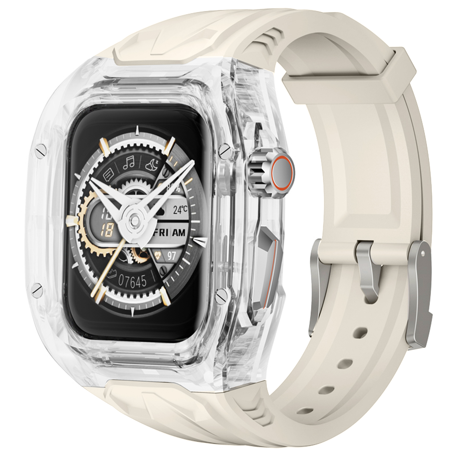 AhaStyle Premium PC+TPU Band для Apple Watch 49 mm Starlight/Clear