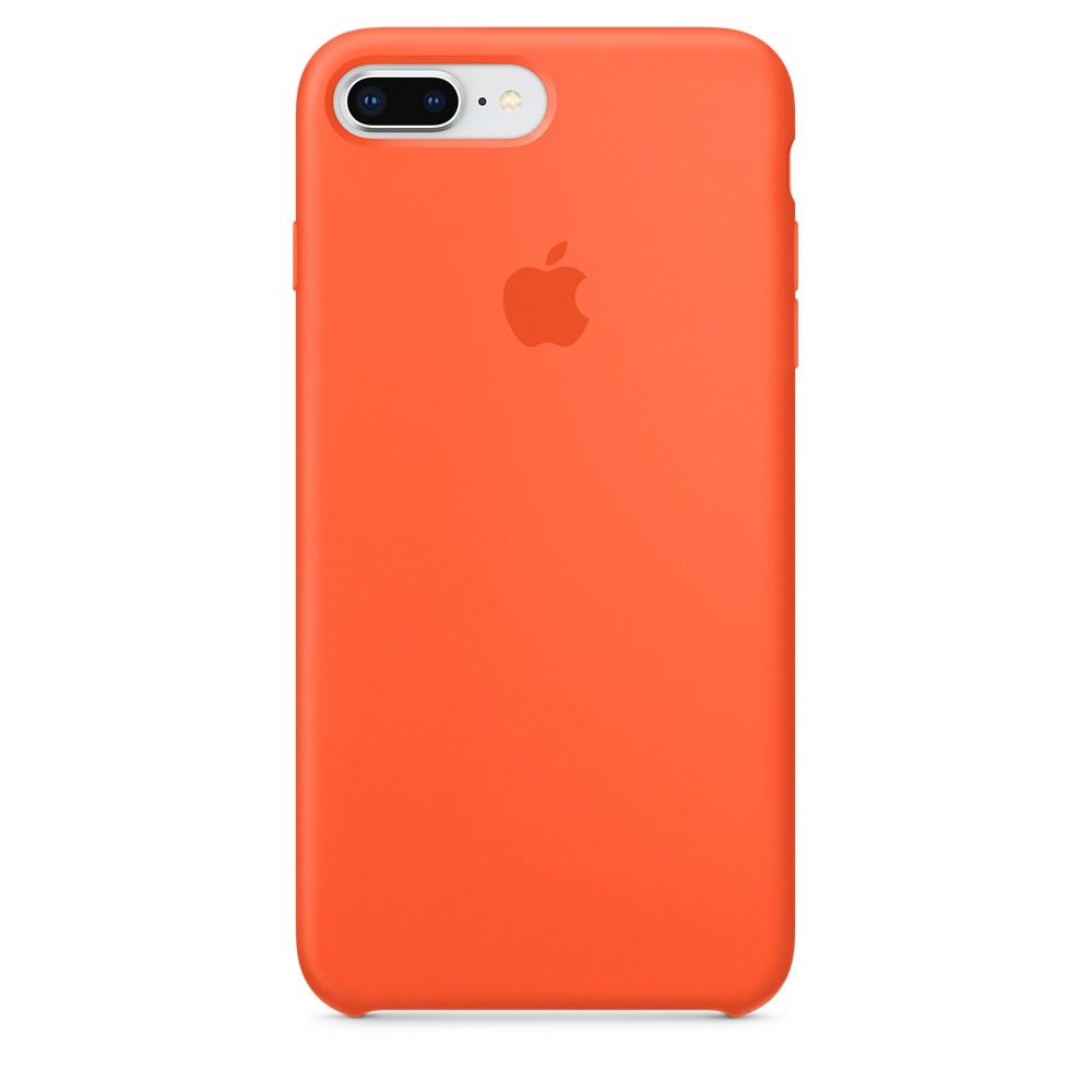 Apple Silicone Case for iPhone 8 Plus Spicy Orange