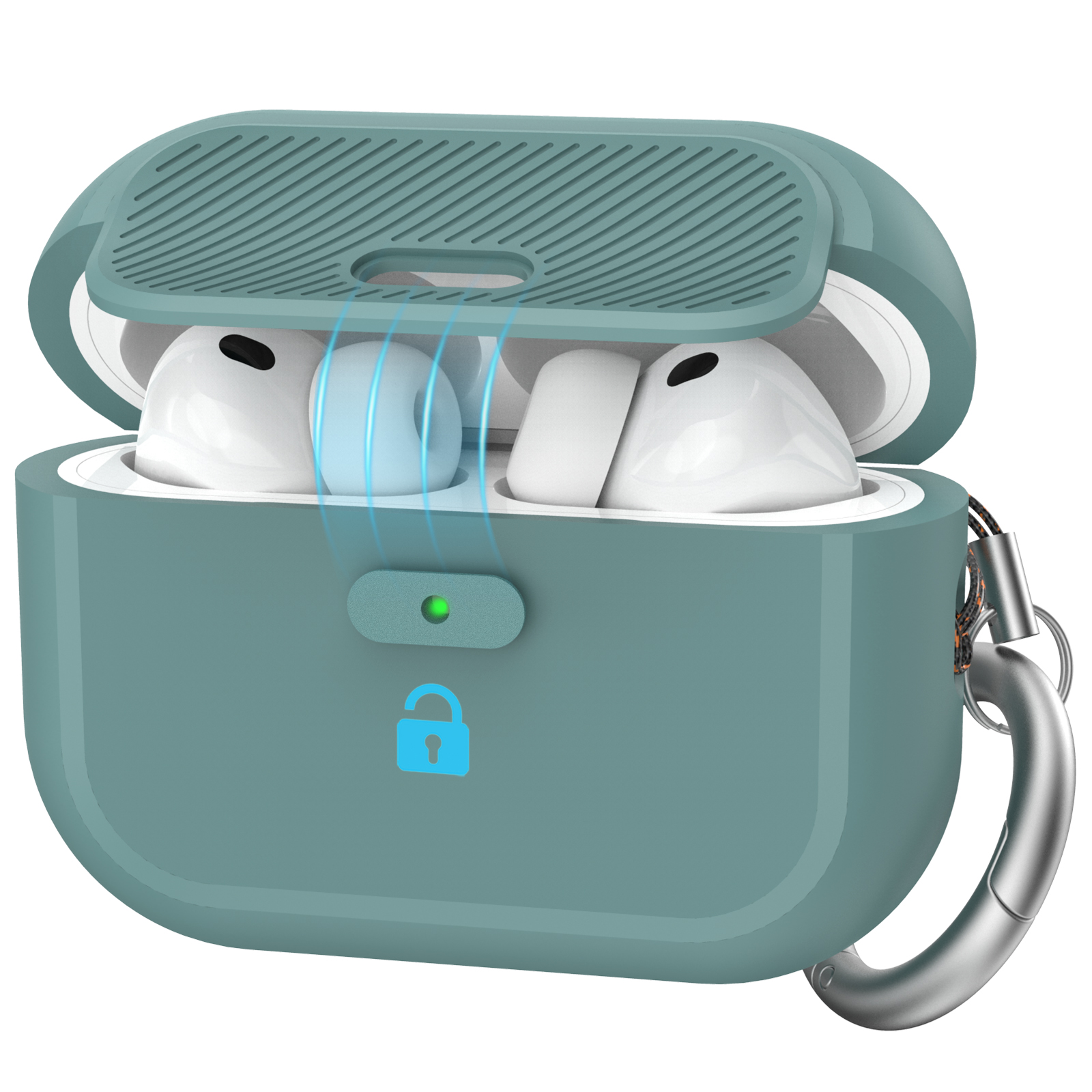 AhaStyle SnapLock Case для Airpods Pro 3 Midnight Green