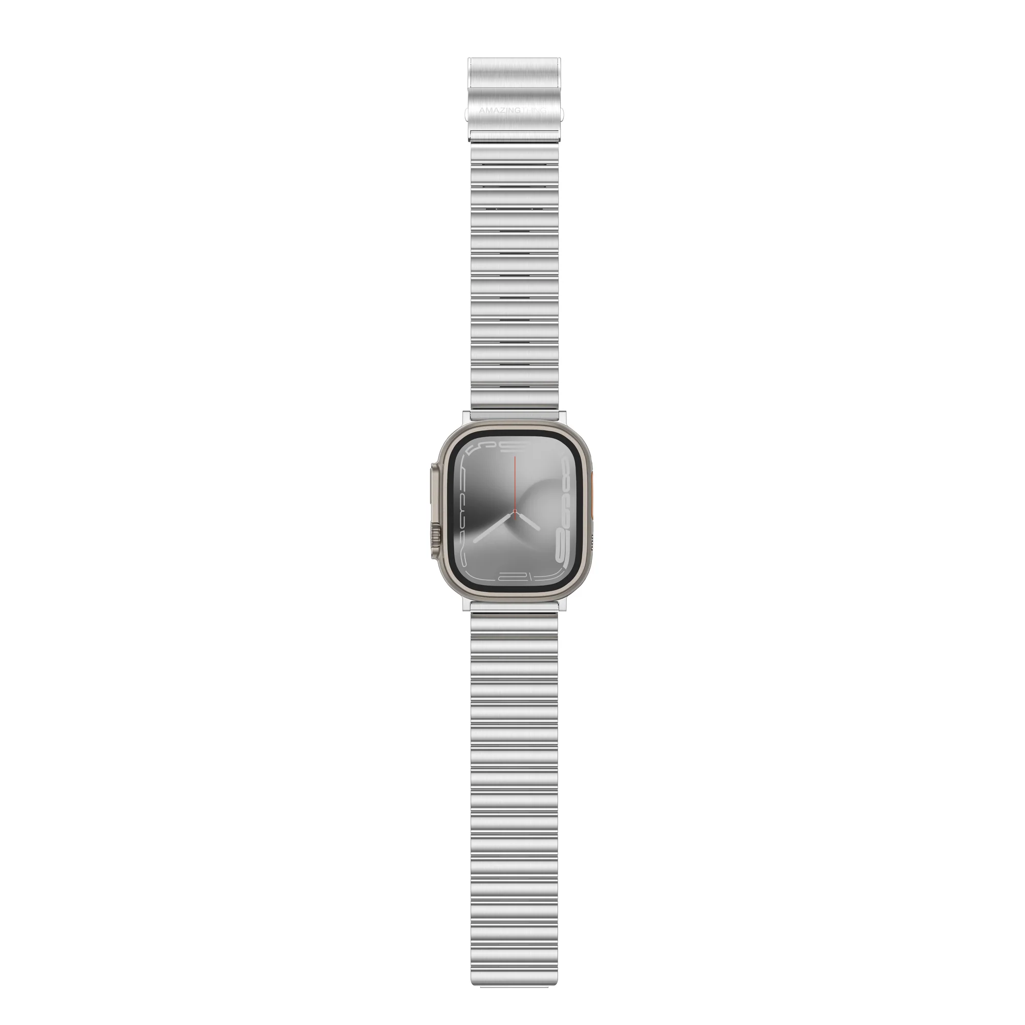 Фото Ремінець AmazingThing Titan Steel Band для Apple Watch 42/44/45/46/49 mm Grey (TSE49GY) – аксесуар Apple Watch