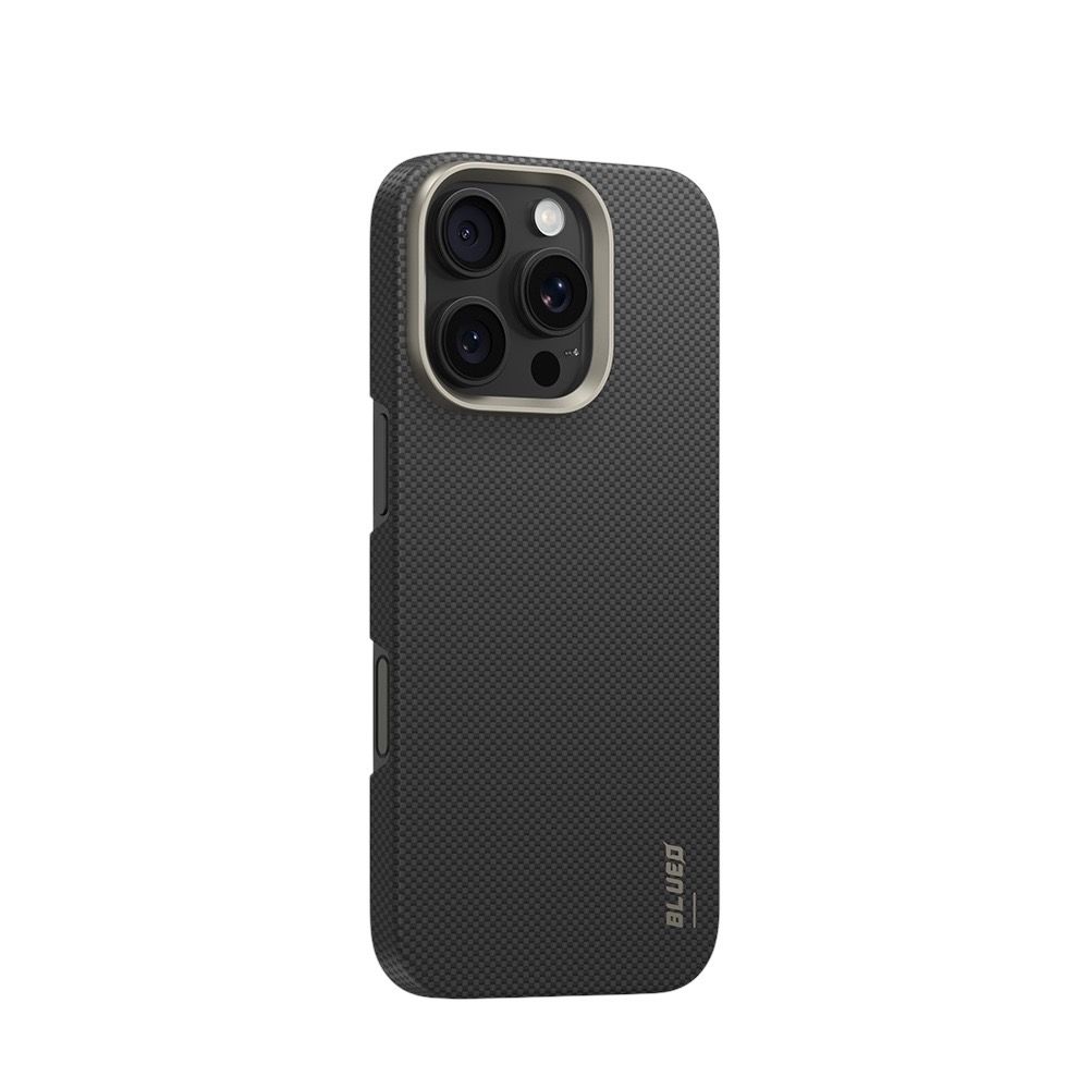 Чехол-накладка Blueo Air Aramid Fiber Phone Case (600D) для iPhone 16 Pro с MagSafe Black (BL059-I16PBLK)