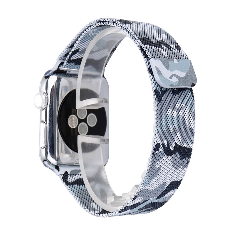 Milanese Loop for Apple Watch 38/40mm Army Green White
