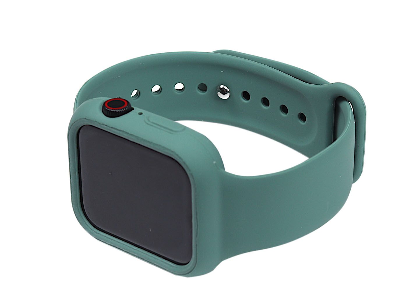 Silicone Watch Band Full Cover for for Apple Watch 44mm S/M Pine Green
