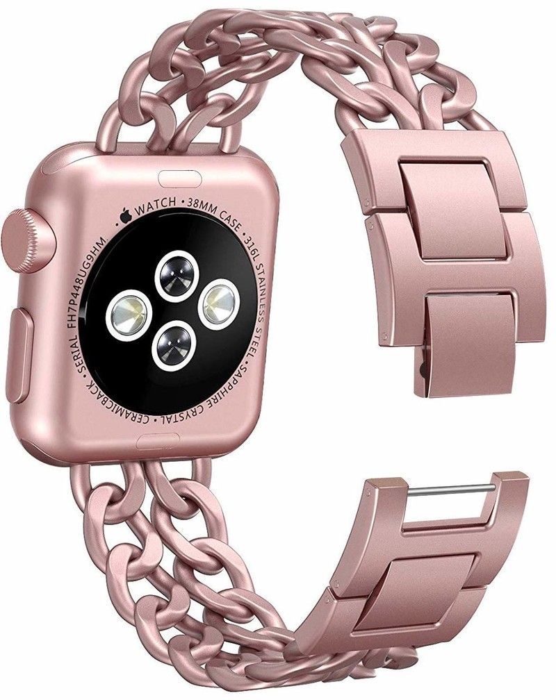 Stainless Steel Cowboy Chain Bracelet for Apple Watch 38/40mm Rose Gold
