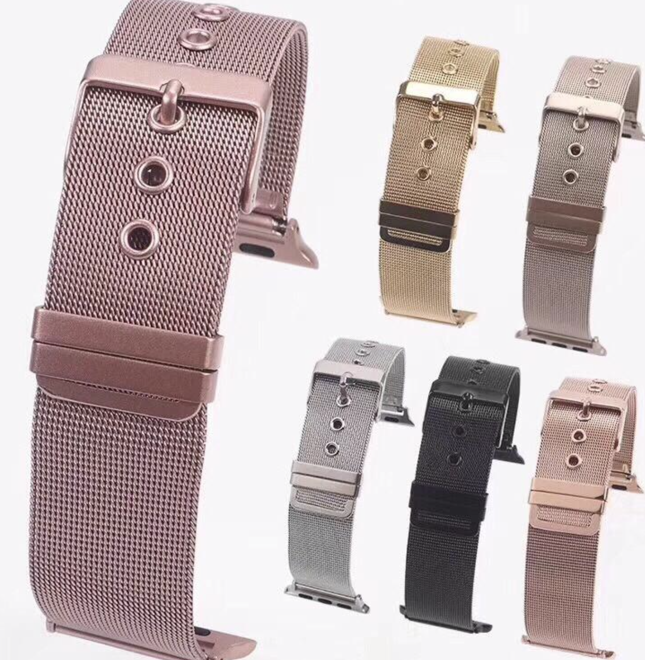 Milanese Loop for Apple Watch 42/44 mm (with buckle) Gold