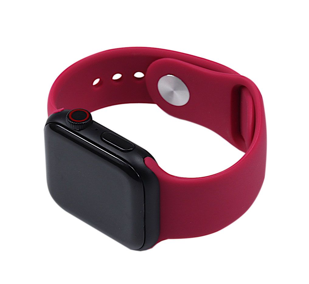 Silicone Watch Band for for Apple Watch 42/44mm S/M Rose Red