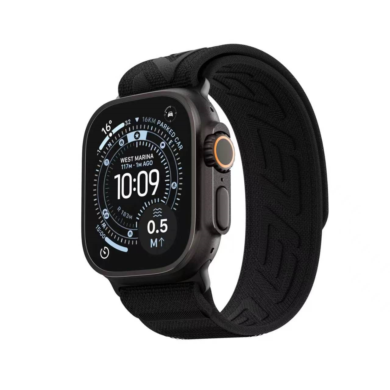 Blueo Trailweave Lite Loop Band для Apple Watch 42/44/45/46/49 mm Black