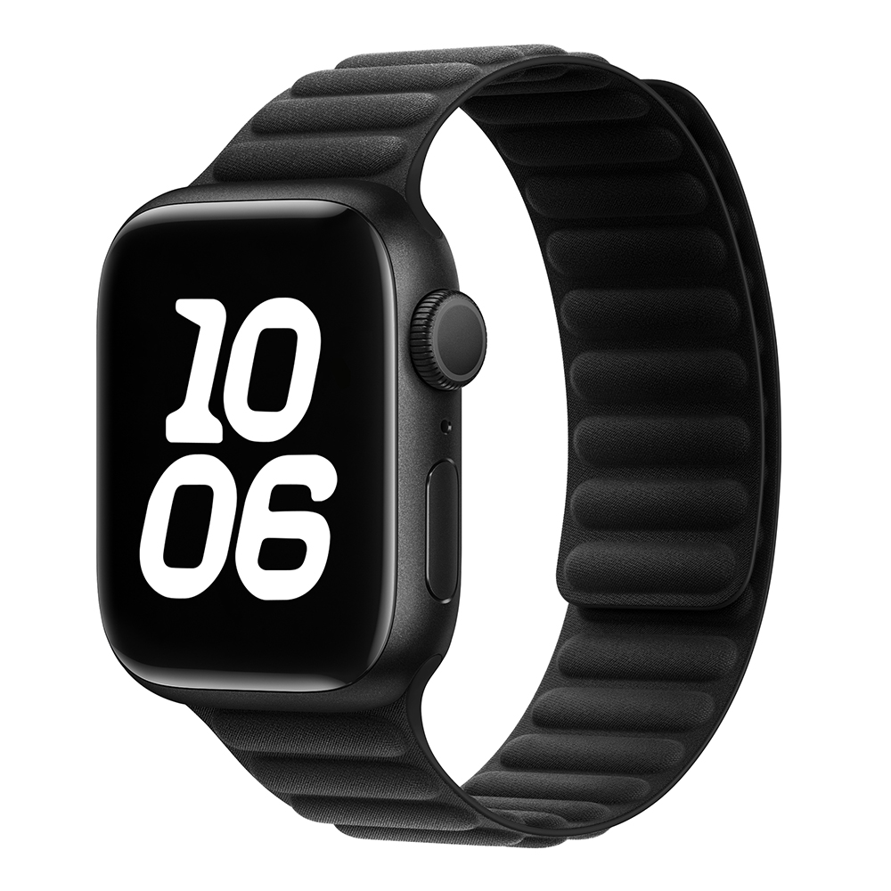 Фото Ремешок FineWoven Magnetic Link для Apple Watch 42/44/45/46/49 mm Black (FWML44BK) – аксессуар Apple Watch