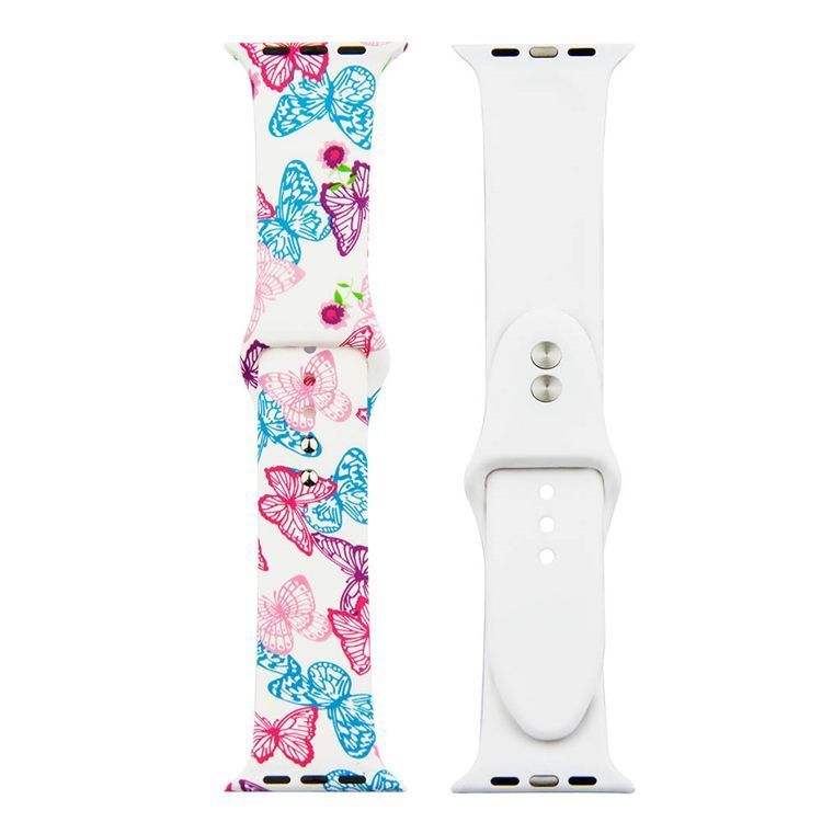 Painted Silicone Watch Band for Apple Watch 42/44mm S/M 22