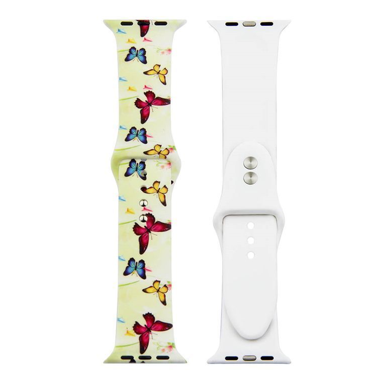 Painted Silicone Watch Band for Apple Watch 42/44mm S/M 2
