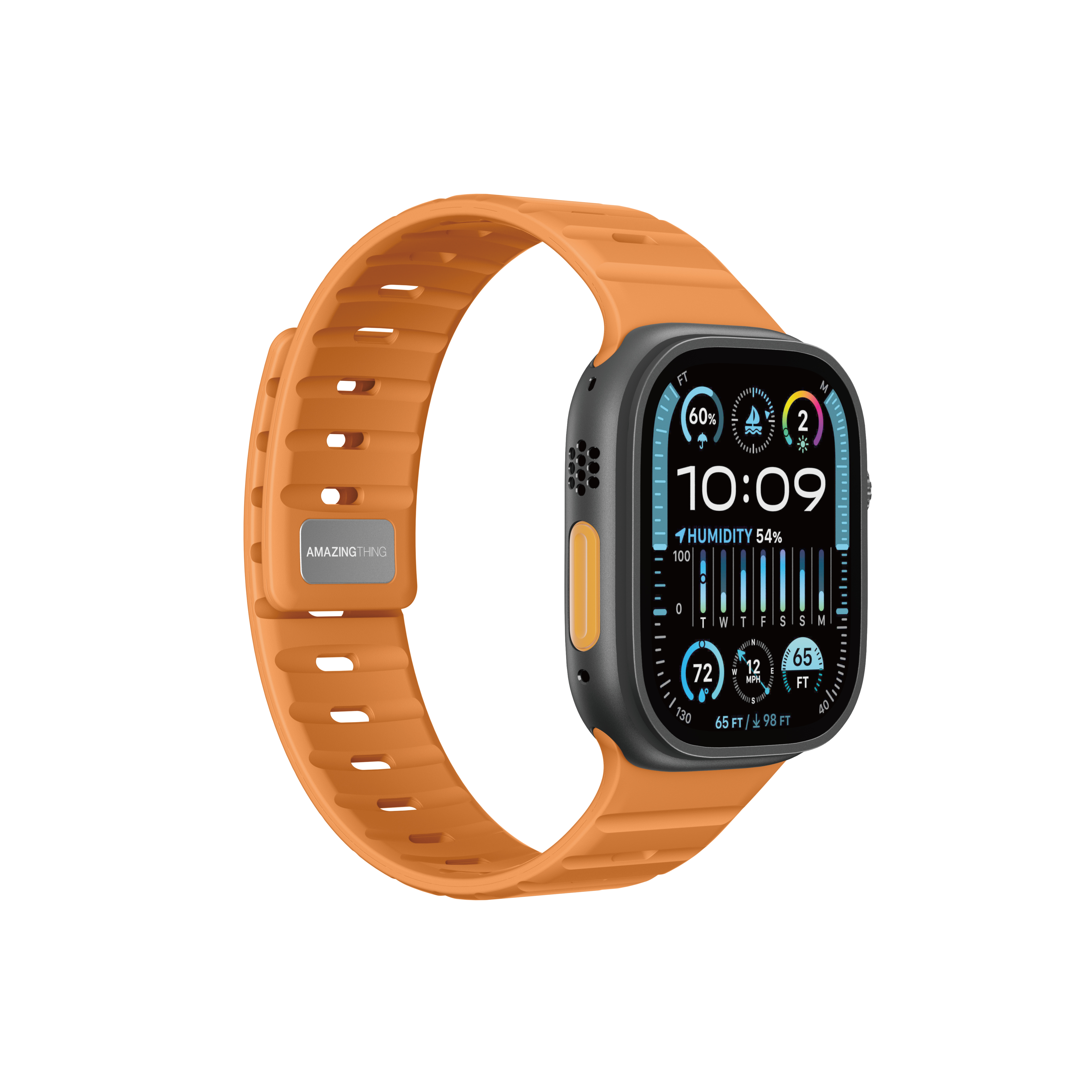 AmazingThing SilqLock Band для Apple Watch 42/44/45/46/49 mm Orange