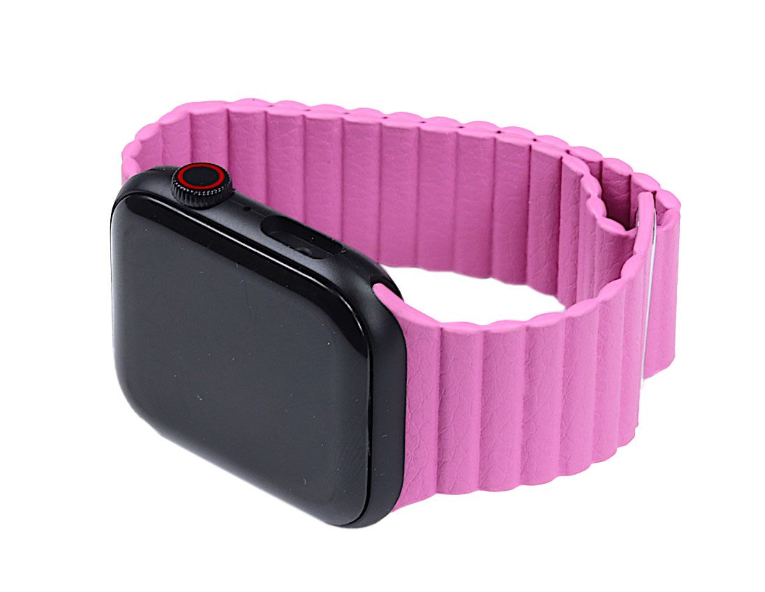 Magnetic Leather Loop For Apple Watch 42/44 mm Pink