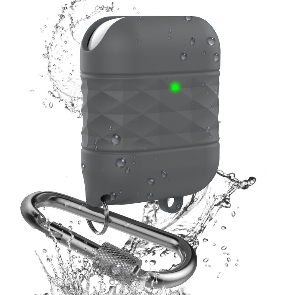 AhaStyle Water Resistant Silicone Case for Airpods 1/2 Grey