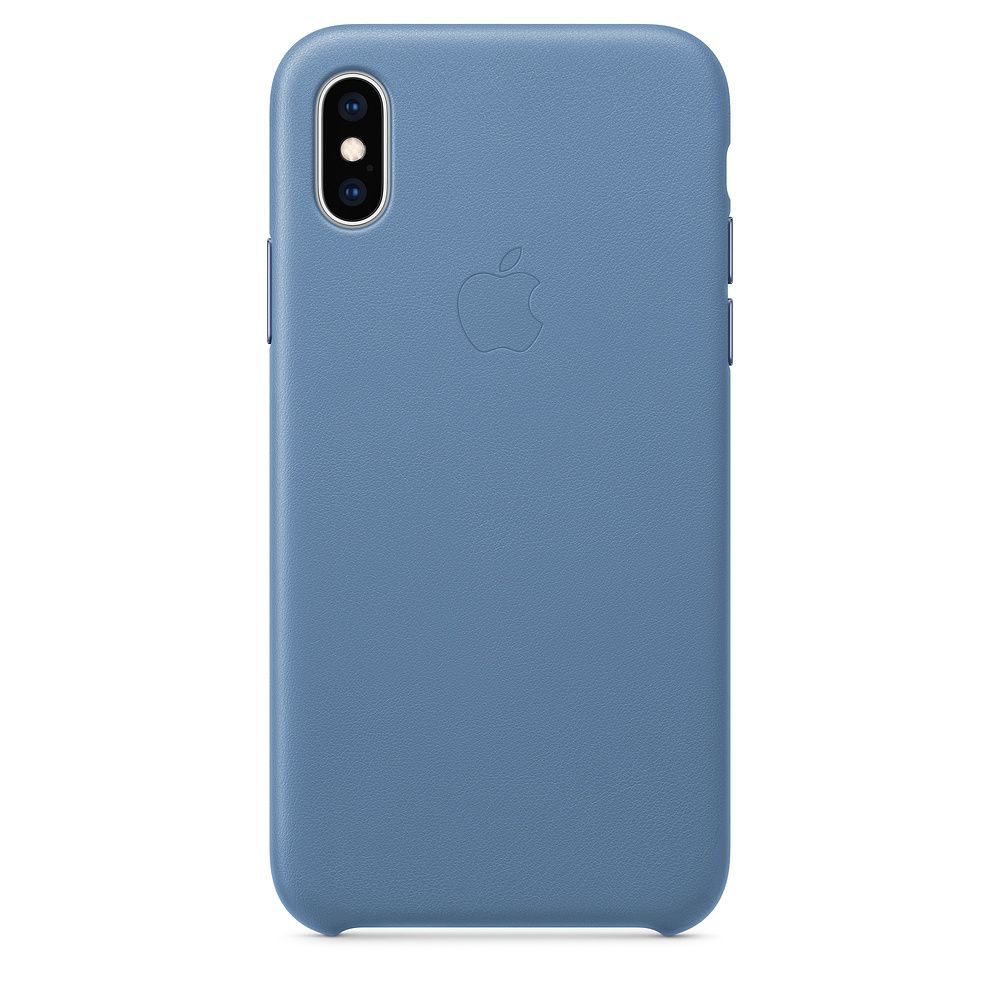 Apple Leather Case 1:1 for iPhone Xs  Cornflower