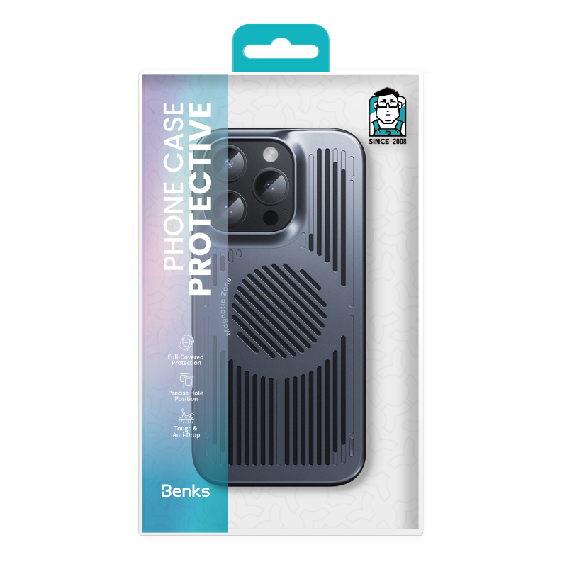 Фото Чохол-накладка Benks Blitz Cooling Case для iPhone 16 Pro с MagSafe Grey (6948005910532) – чохол iPhone