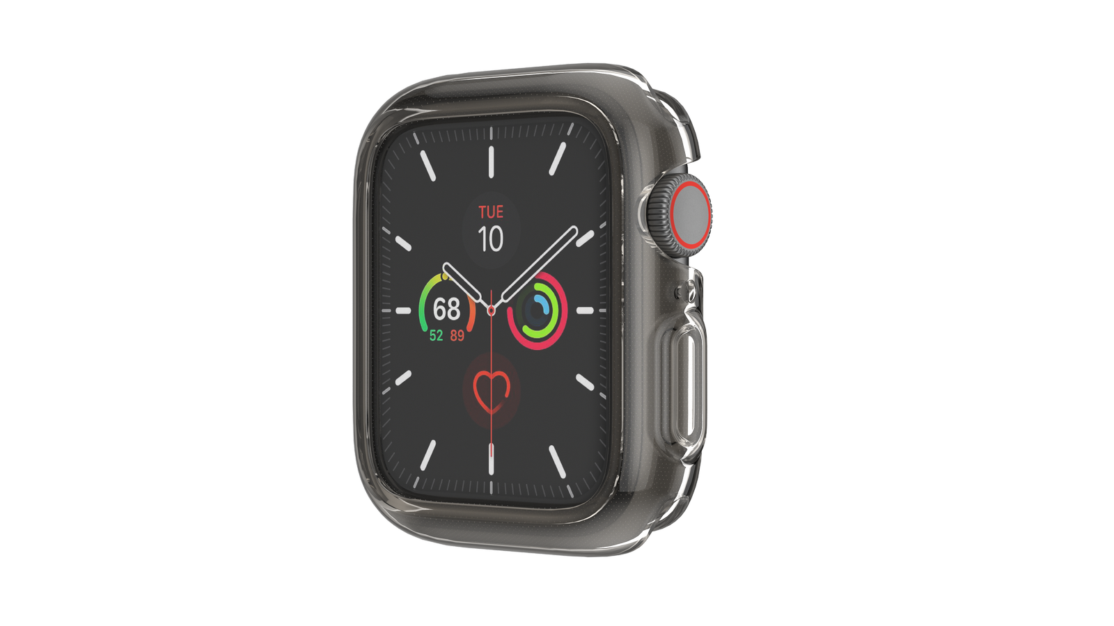 AmazingThing Anti-Bacterial Protection Outre Drop Proof Case for Apple Watch 44 mm Black Clear