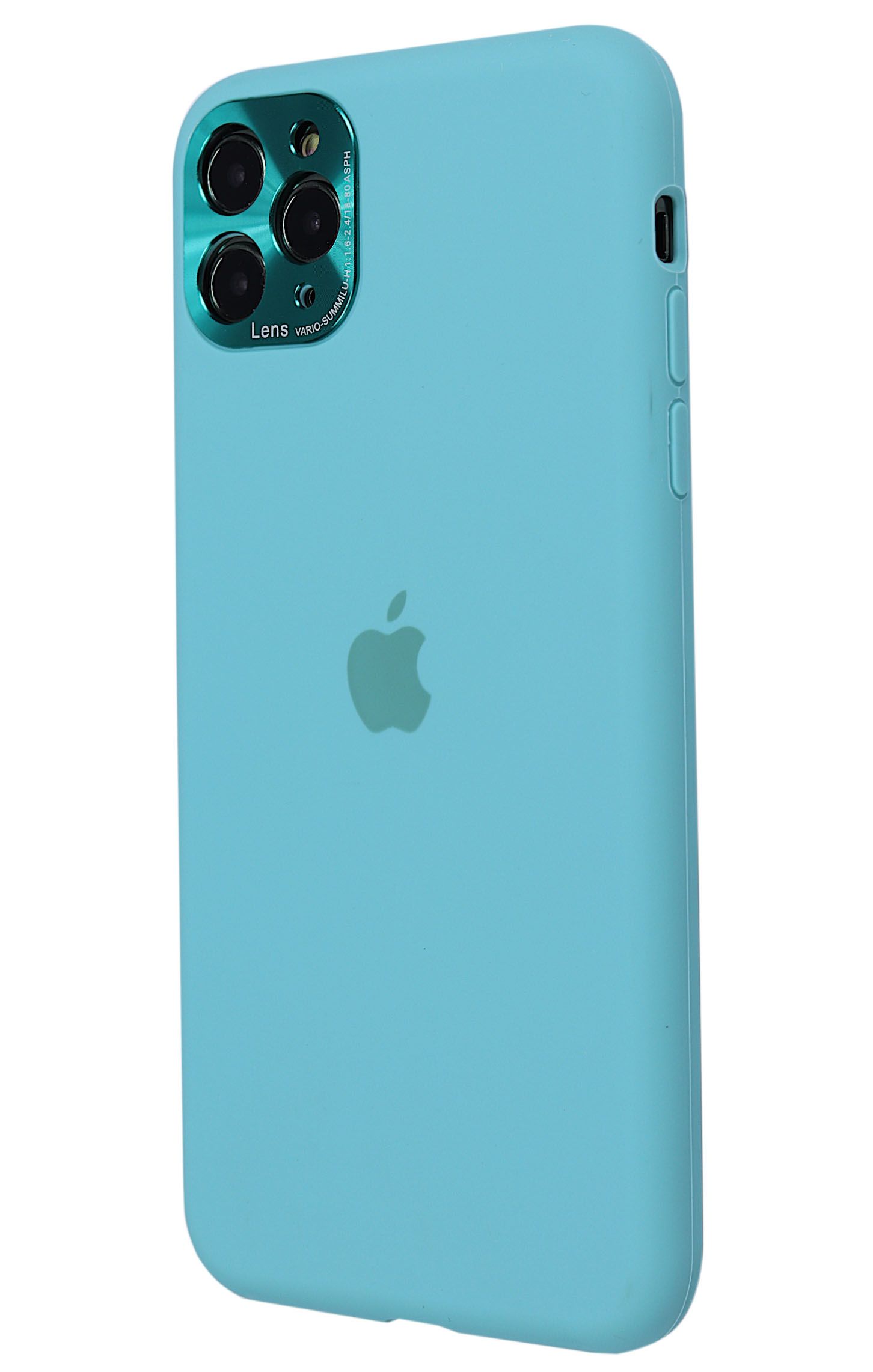Apple Silicone Case for iPhone 11 Pro Max Ice Sea Blue (With Metal Frame Camera Lens Protection)