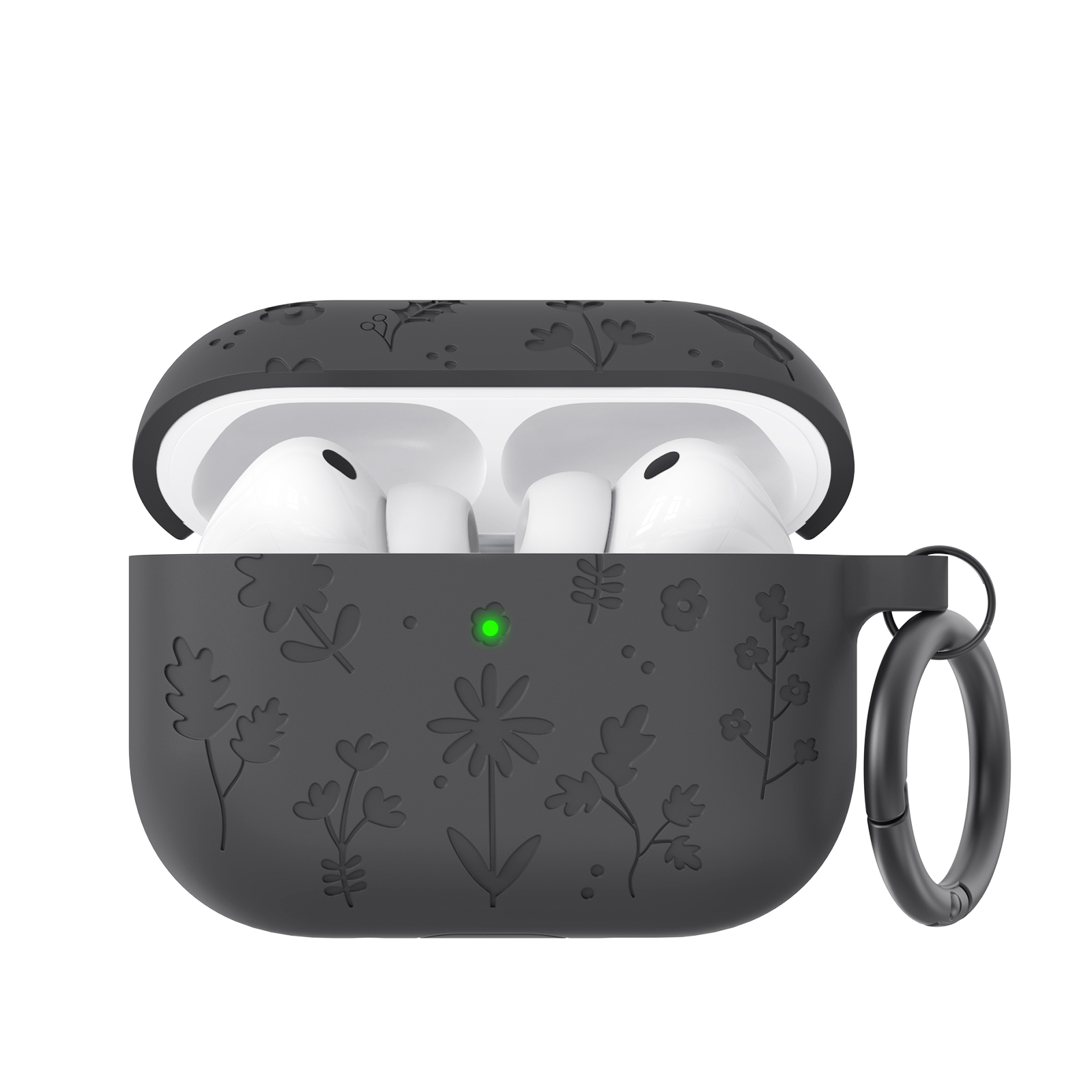 AhaStyle Flower Silicone Case для Airpods Pro 3 Dark Grey