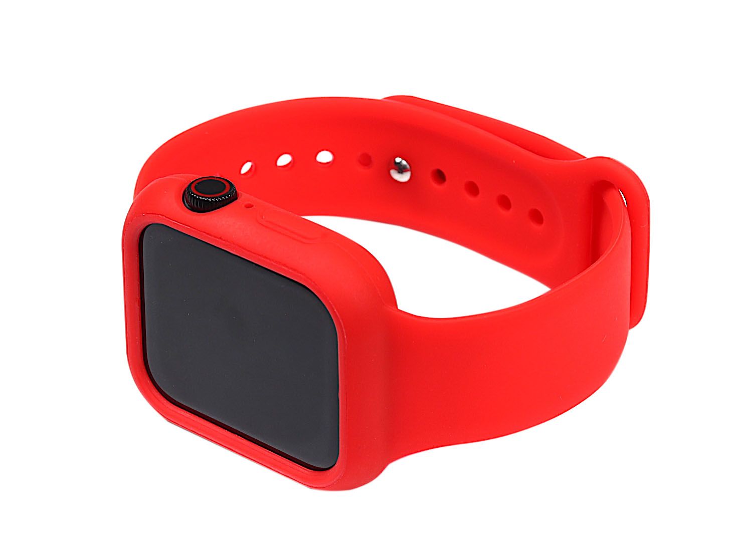 Silicone Watch Band Full Cover for for Apple Watch 40mm S/M Red