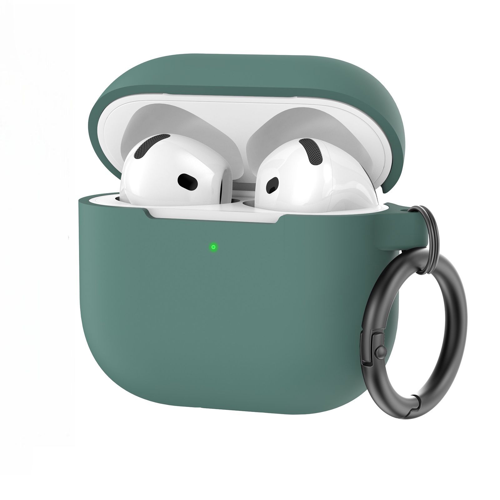 AhaStyle Colorful Silicone Case для Airpods 4 Midnight Green