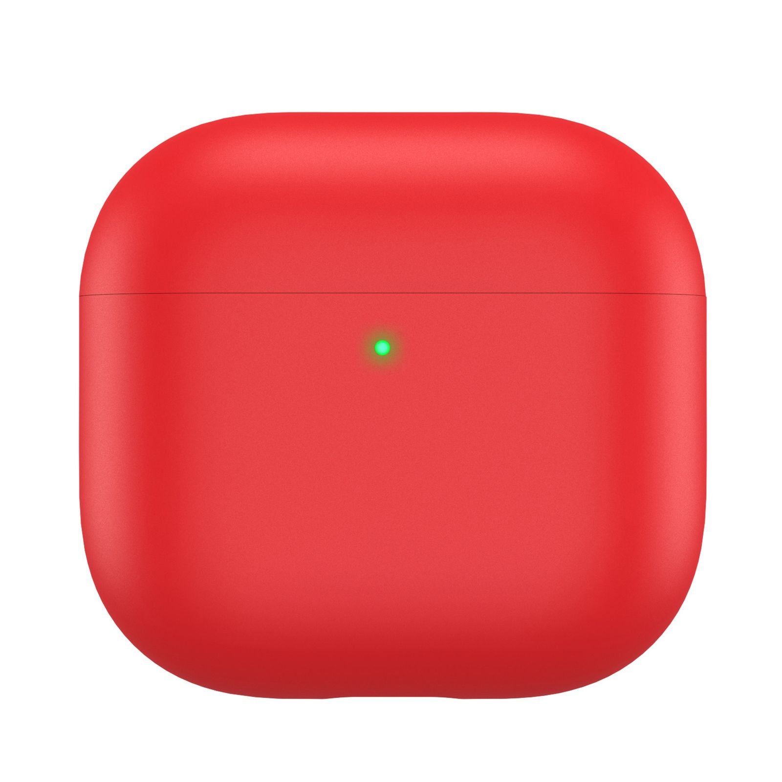 AhaStyle Ultra-Thin Colorful Silicone Case для Airpods 4 Red