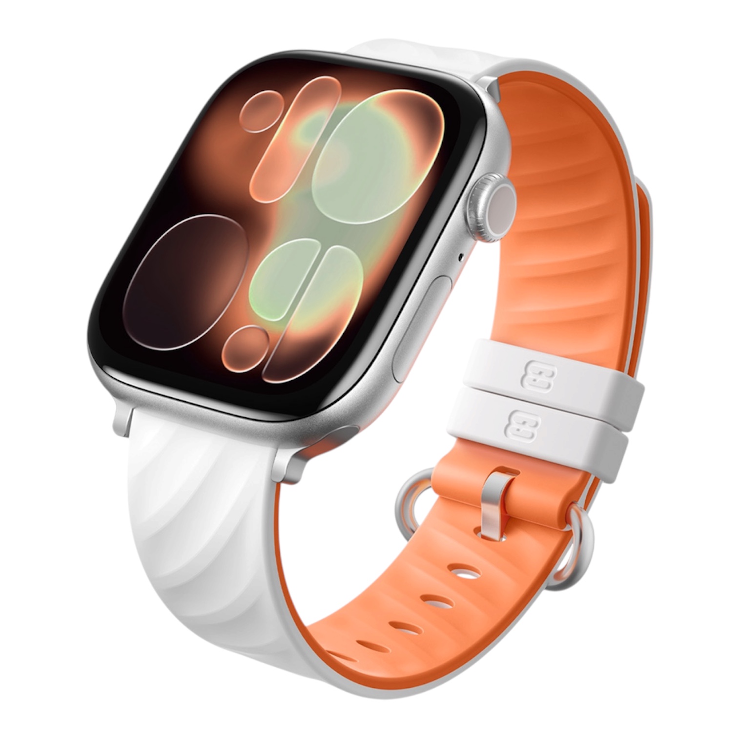 Blueo Lolipop Silicone Band для Apple Watch 42/44/45/46/49 mm White Orange