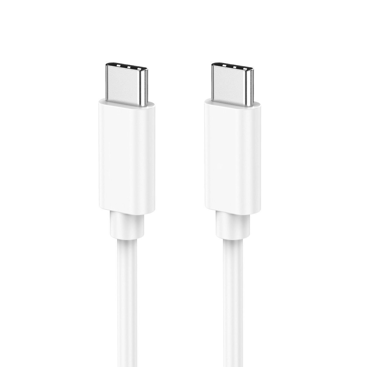 Кабель Choetech USB-C to USB-C Кабель PVC (2m) White (CC0003) фото кабеля