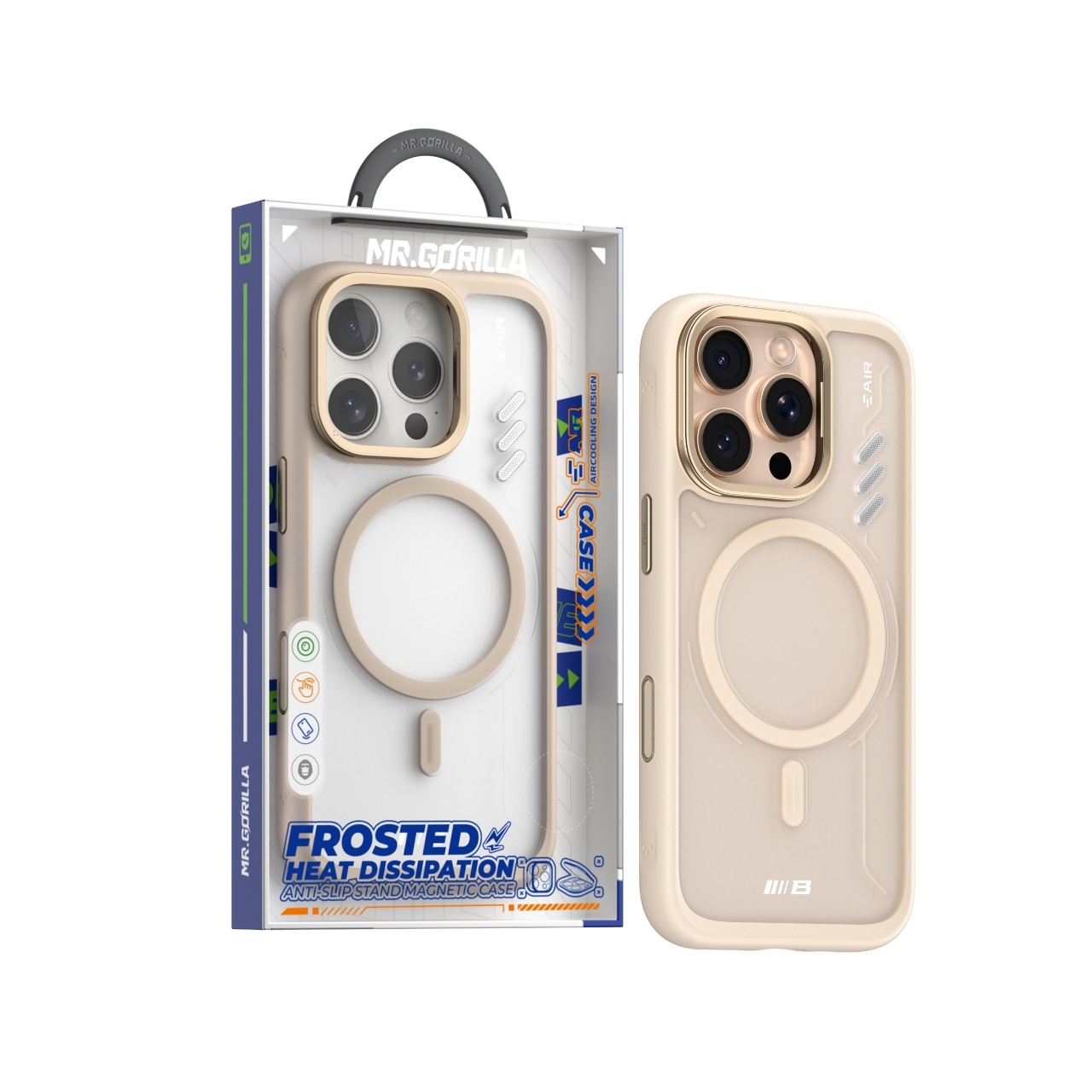 Фото Чохол-накладка Blueo Frosted Heat Dissipation Case для iPhone 16 Pro с MagSafe Gold (BL057-I16PGLD) – чохол iPhone