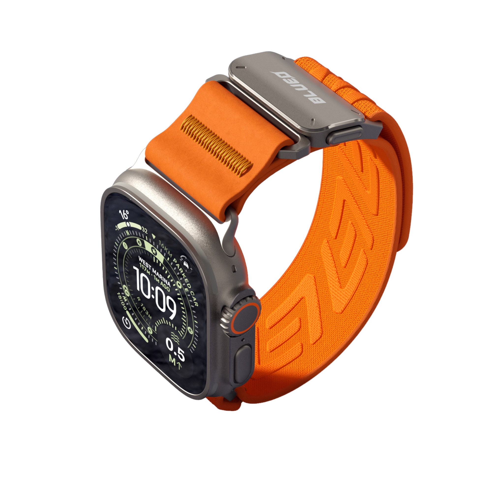 Blueo Trailweave MagLock Quick-Release Band для Apple Watch 42/44/45/46/49 mm Orange