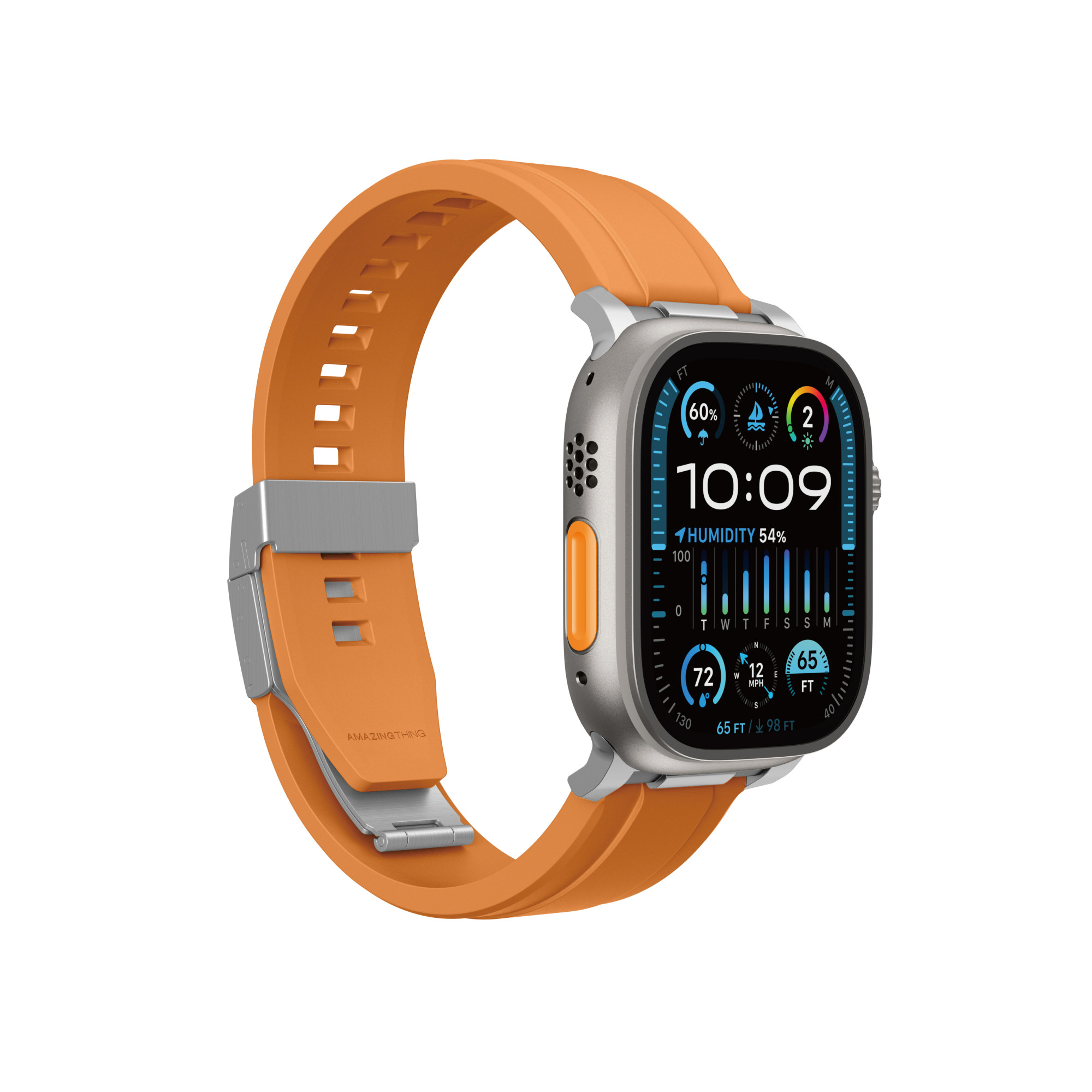 AmazingThing Chrono Band для Apple Watch 42/44/45/46/49 mm Orange