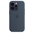 Чехол-накладка Silicone Case (AAA) для iPhone 14 Pro Max с MagSafe Storm Blue (ASC14PMSBL(M))