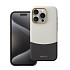 Чохол-накладка Blueo Leather Case для iPhone 15 Pro Max с MagSafe Black/White (B52-I15PMBG)