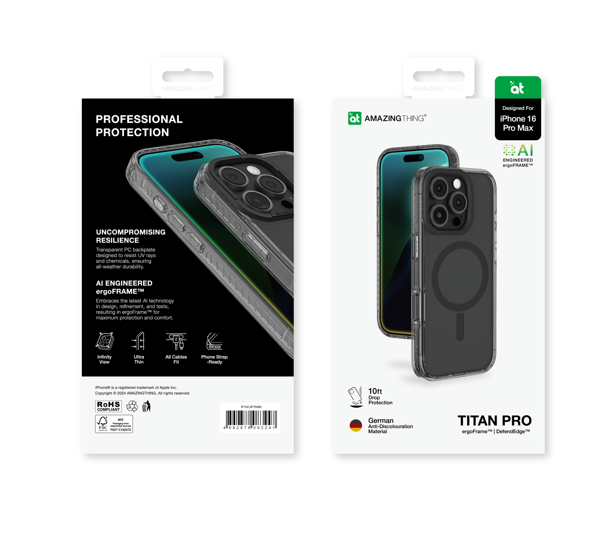 Фото Чохол-накладка AmazingThing Titan Pro Case для iPhone 16 Pro с MagSafe Black (IP166.3PTMBK) – чохол iPhone