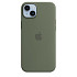 Чохол-накладка Silicone Case (AAA) для iPhone 14 с MagSafe Olive (ASC14OLV(M))