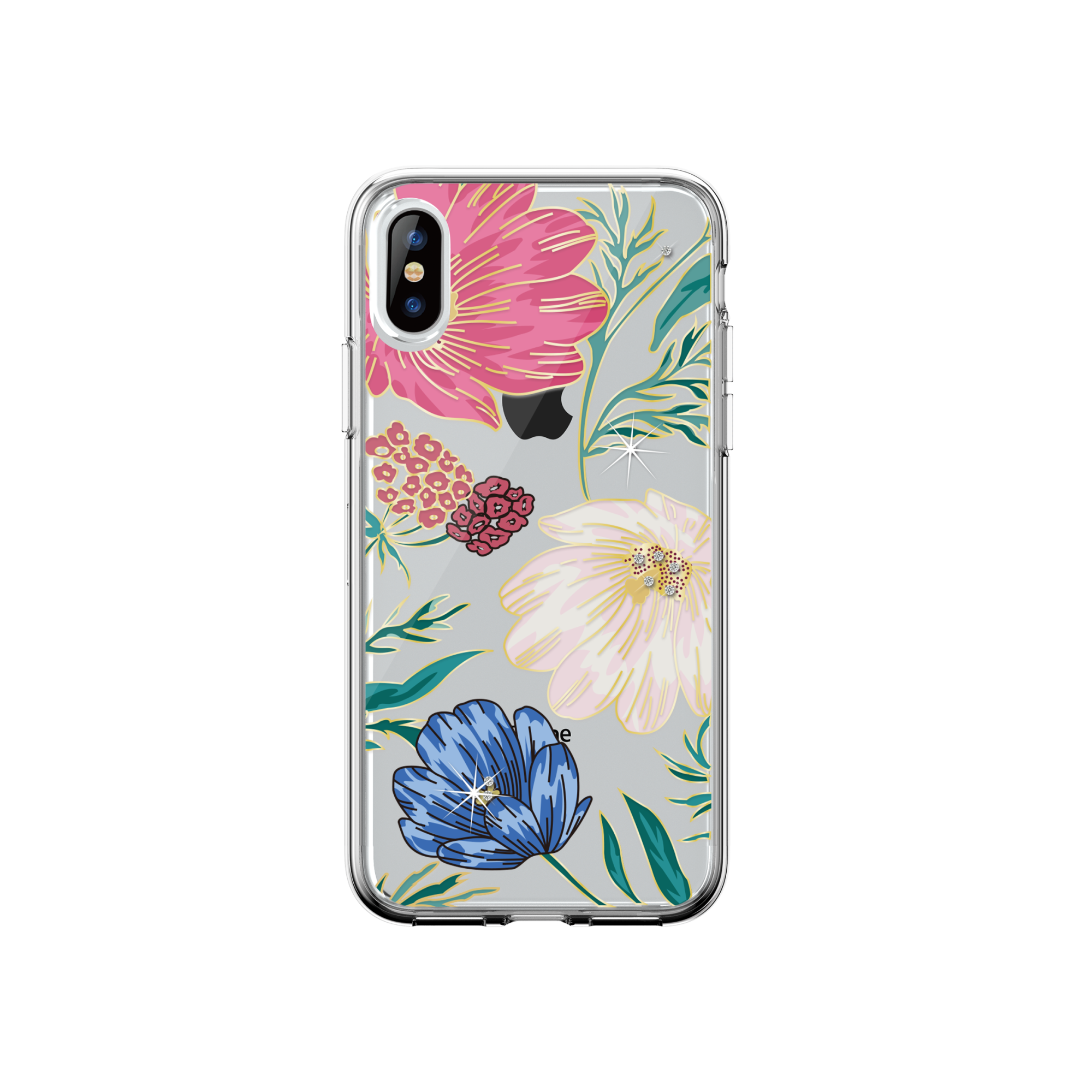 Comma Flowery  Series Crystal Case for iPhone Xs Max  Flower 4