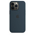 Чохол-накладка Silicone Case (AAA) для iPhone 13 Pro Max с MagSafe Abyss Blue (ASC13PMABBL(M))
