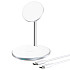 Беспроводное зарядное устройство для Choetech Magnetic 2 in 1 Magnetic Wireless Charging Stand White (T581-F)