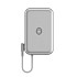Дополнительная внешняя батарея Blueo Space Capsule Magnetic Wireless 10000 mAh Powerbank Silver Titanium (BL039-SLT)