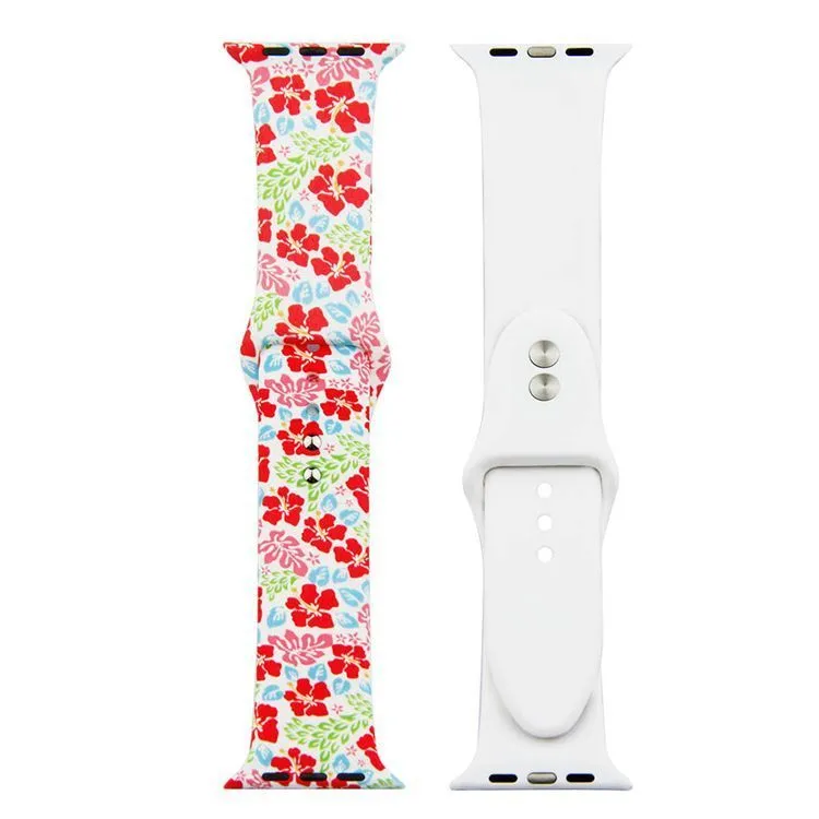 Painted Silicone Watch Band for Apple Watch 42/44mm S/M 10