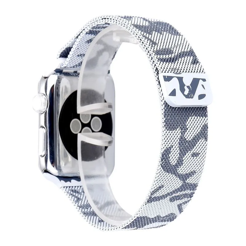 Milanese Loop for Apple Watch 42/44mm Comouflage White