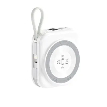 Choetech 10000 mAh LED Display Power Bank for Mobile and Apple Watch White