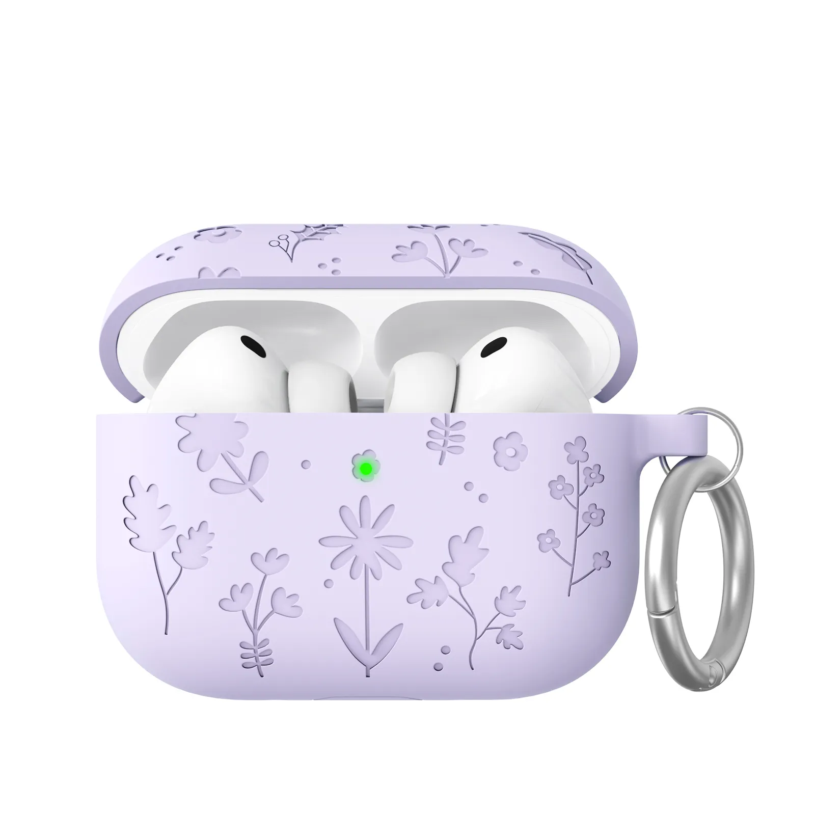 AhaStyle Flower Silicone Case для Airpods Pro 3 Lavender