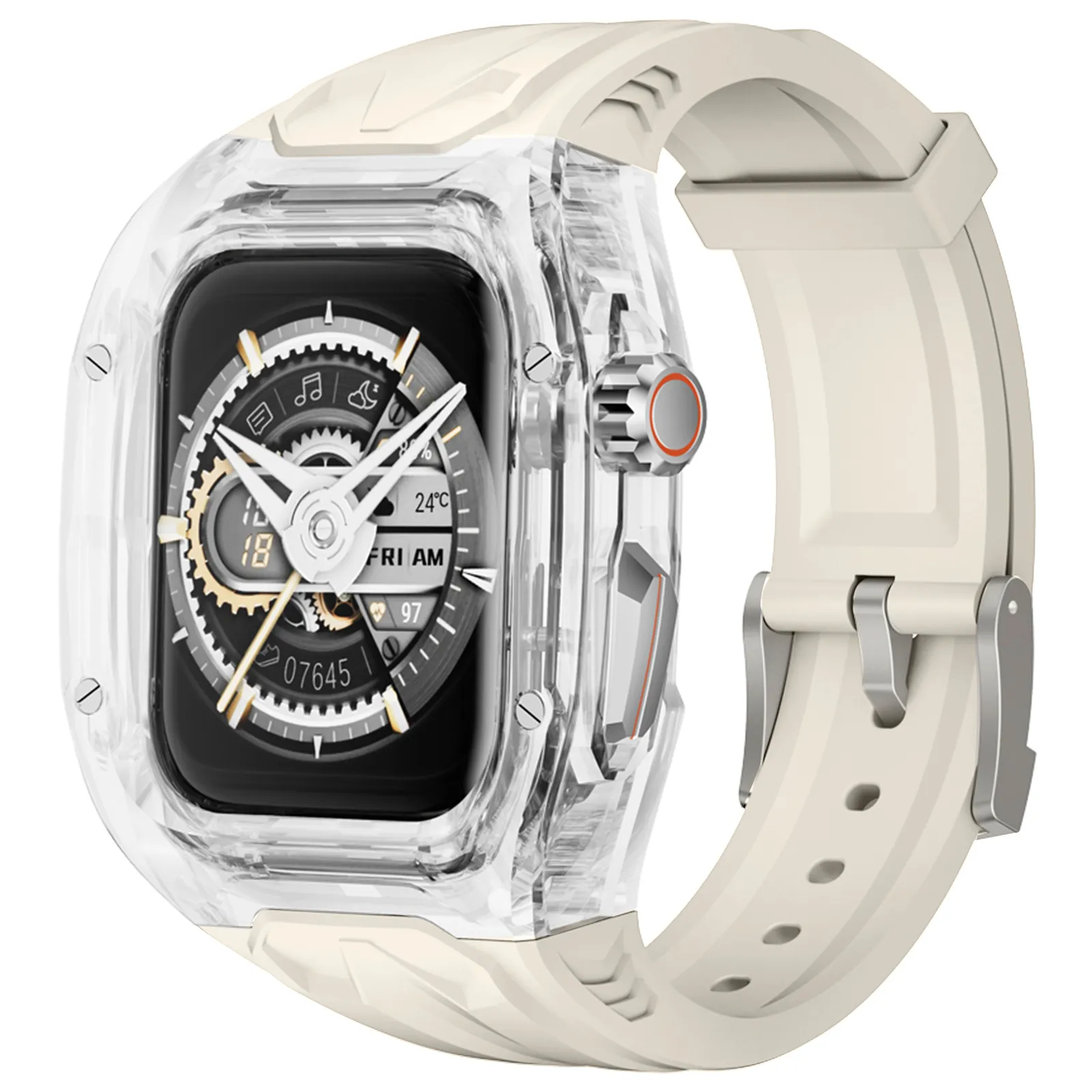 AhaStyle Premium PC+TPU Band для Apple Watch 49 mm Starlight/Clear