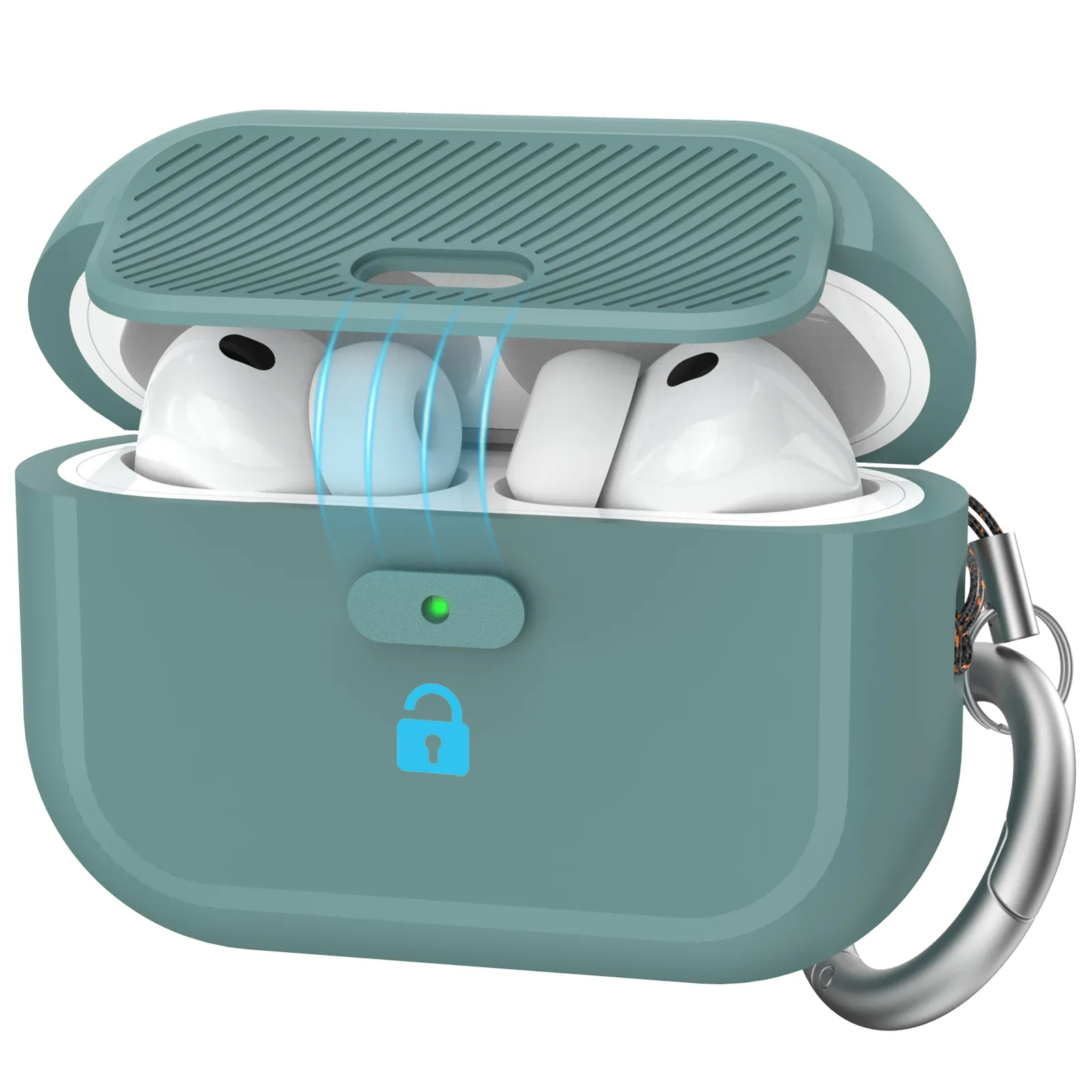 AhaStyle SnapLock Case для Airpods Pro 3 Midnight Green