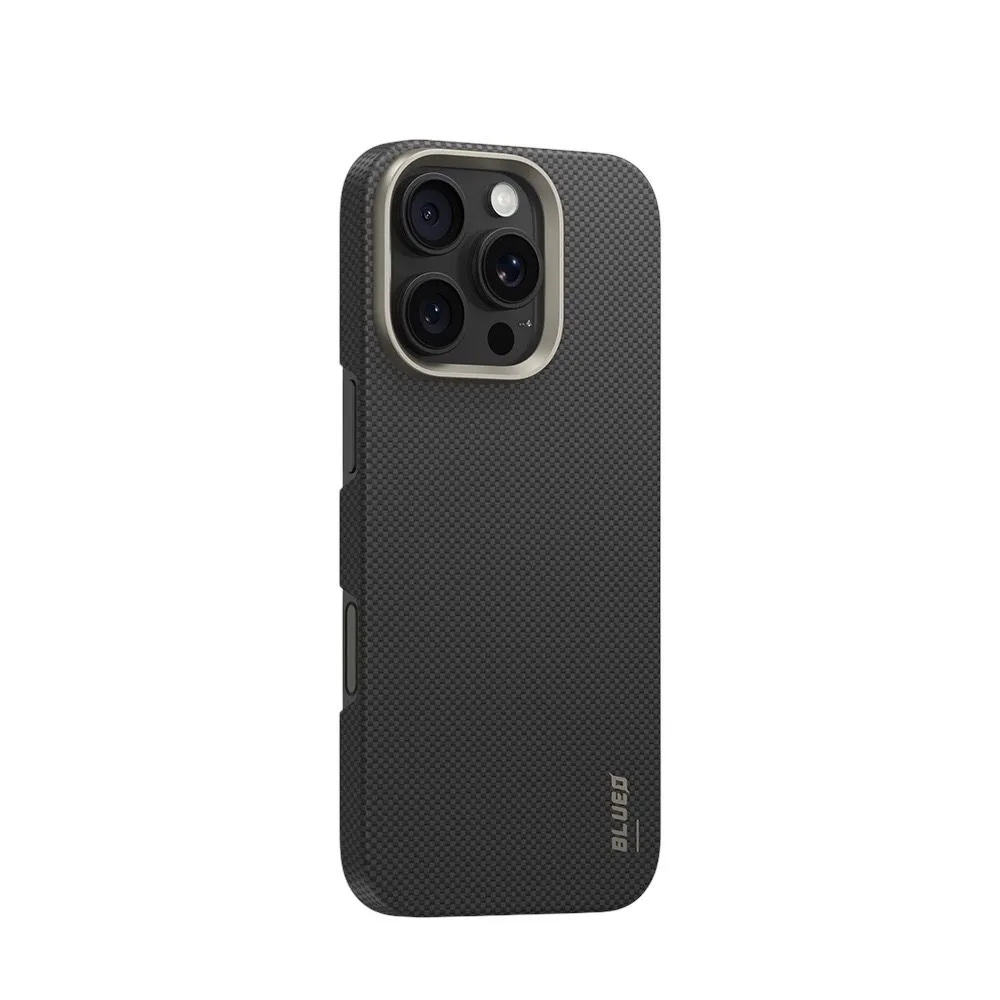Чехол-накладка Blueo Air Aramid Fiber Phone Case (600D) для iPhone 16 Pro с MagSafe Black (BL059-I16PBLK)