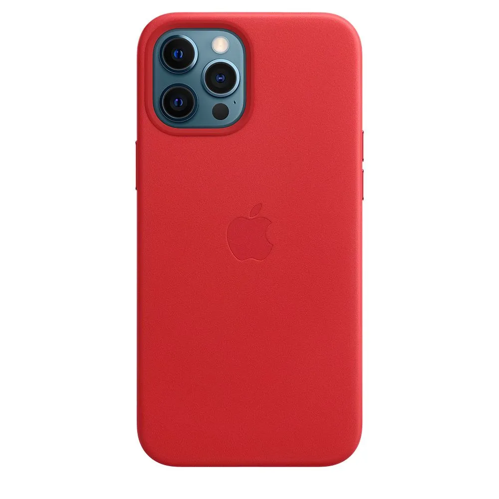 Фото Чехол-накладка Leather Case (AAA) для iPhone 12 Pro Max с MagSafe Red (ALC12PMRD) – чехол iPhone